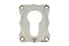Profilzylinder Rosette elegantes Modell Messing vernickelt