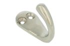 Haken Messing vernickelt. Tiefe 33mm, 17x36mm