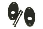 Drückerrosette oval (2 Stück) Messing schwarz für TM-400 z*