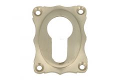 Profilzylinder Rosette elegantes Modell Nickel matt