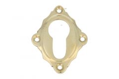 Profilzylinder Rosette Messing poliert