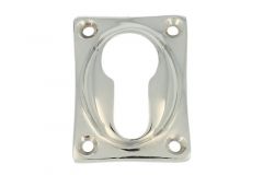 Profilzylinder Rosette Messing vernickelt. Preis pro Stück