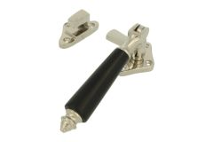 Kippbar Fensterverschluss (1890) Messing vernickelt Ebenholz