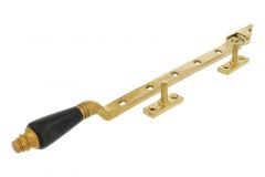 Fensterfeststeller elegantes Modell Messing poliert 300mm