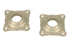 Satz elegante Rosetten Nickel matt