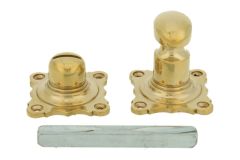 WC-Verschluss (1890) Messing poliert. Stiftmaße 8mm