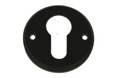 Profilzylinder Rosette Rund Ø 50mm Messing schwarz