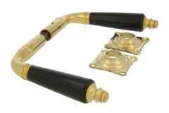 Türgriff Messing poliert Bakelit Drückerpaar (1915)