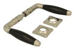 Türgriff Nickel matt Ebenholz Drückerpaar (1929)