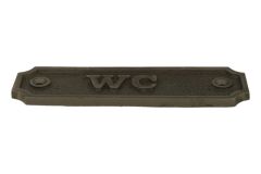 Eisen Türschild "WC" rechteckig 115x36mm