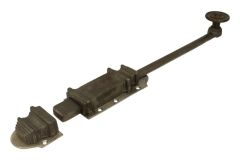 Türschieber Messing patiniert/Gusseisen 340x50mm (L×B)