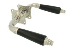 Türgriff Messing vernickelt Bakelit Drückerpaar (1915)