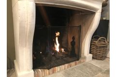 3-seitiger Kaminschirm Gesamtgröße 58cm×96 cm(HxL)