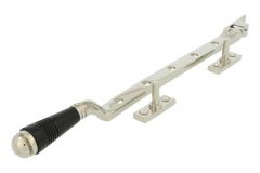 Fensterfeststeller Messing vernickelt Ebenholz 300mm(1908)