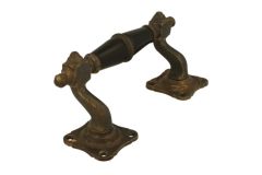 Ziehgriff 130mm Messing patiniert Ebenholz (1895)