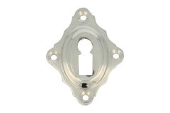 Schlüssel-Rosette diagonal Messing vernickelt